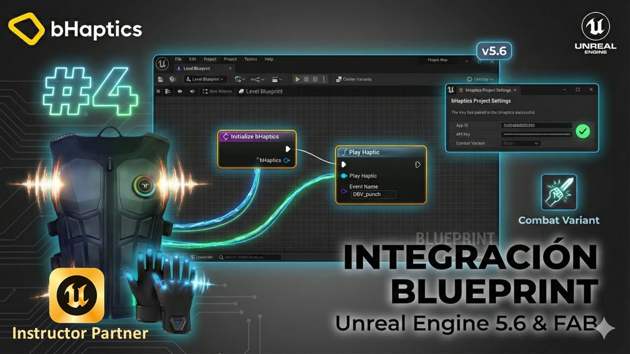 #4 Curso de bHaptics para Unreal Engine: Integración con Blueprint