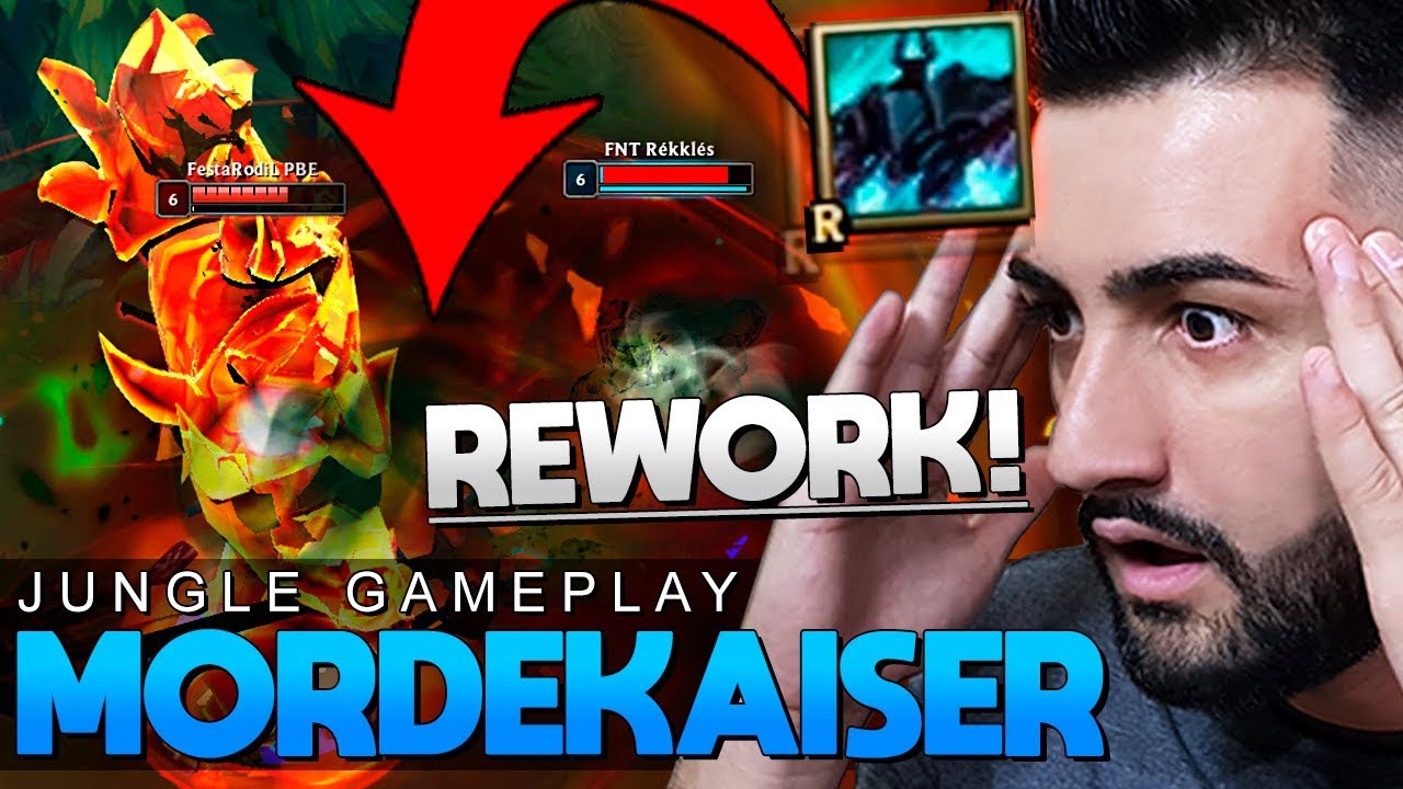 NOSSA, QUE ULT ABSURDA! *REWORK MORDEKAISER JUNGLE GAMEPLAY* - League of Legends