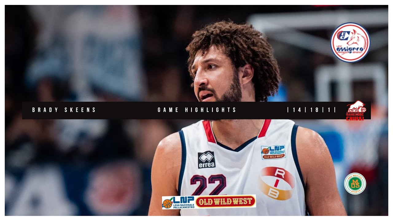 Brady Skeens is a FORCE! 18 boards in a tough loss UCC Assigeco Piacenza vs Umana San Giobbe Chiusi