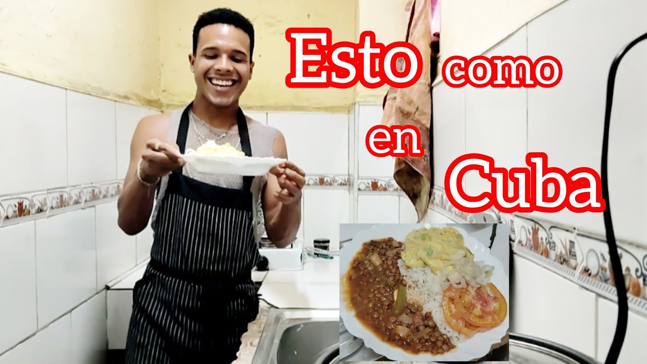 Así es mi comida en Cuba , a mucho sudor y sacrificio