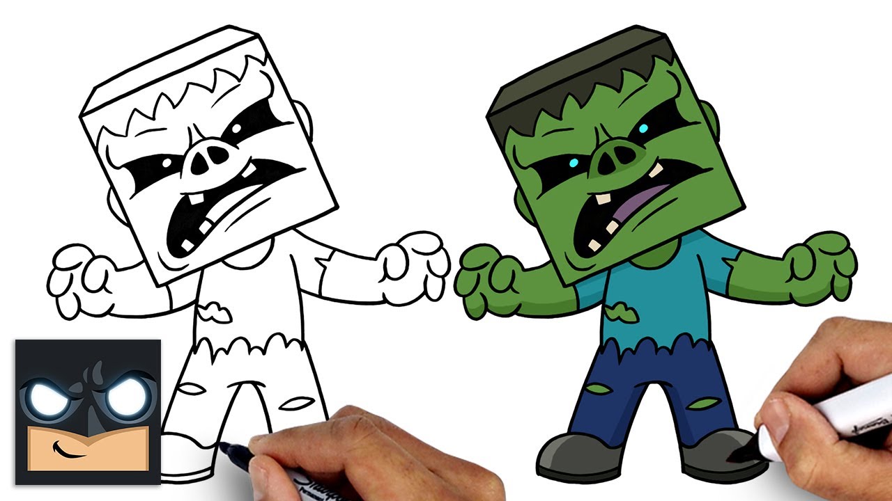 How to Draw Minecraft Zombie | Step by Step Art Lesson for Beginners
