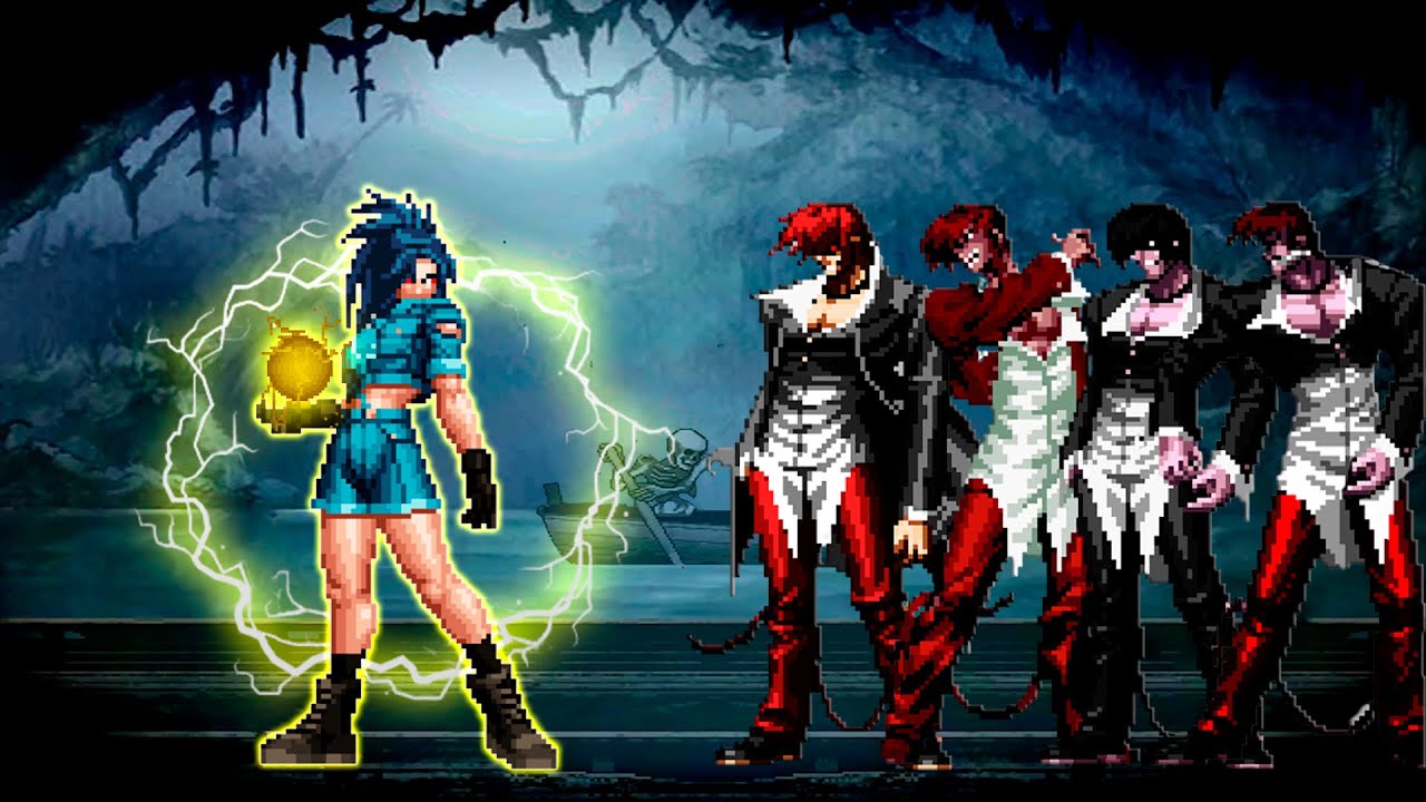 [KOF Mugen] Leona YS vs Orochi Iori Team