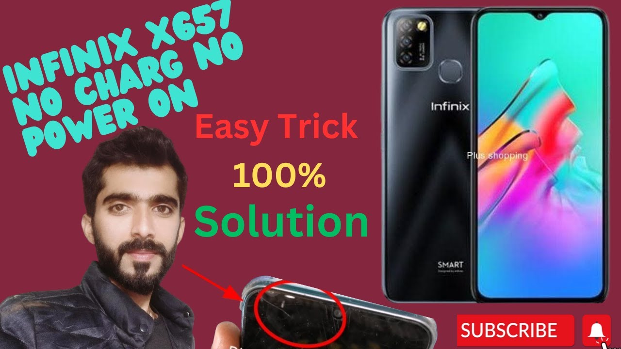 Infinix smart 5_ X657B no power on and no charge  only charging light blinking 100% solution