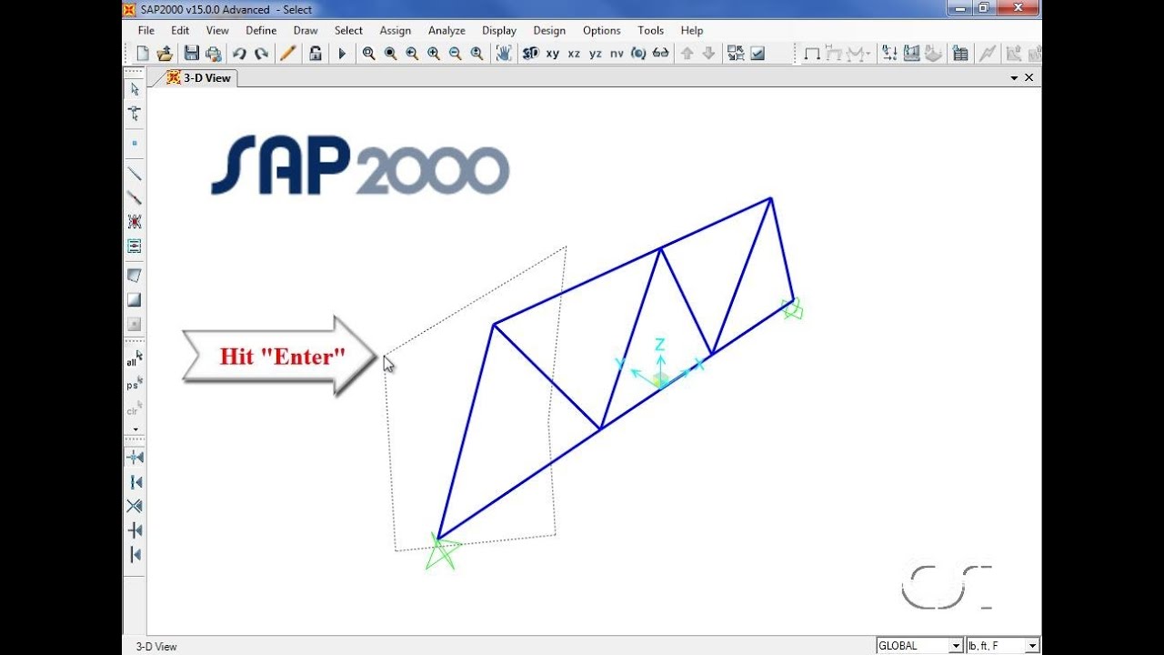 SAP2000 - 02 Select Commands: Watch & Learn