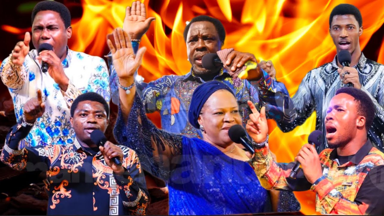 Prophet TB Joshua , mummy Evelyn TB Joshua and the Evangelists ￼powerful  midnight prayers ￼
