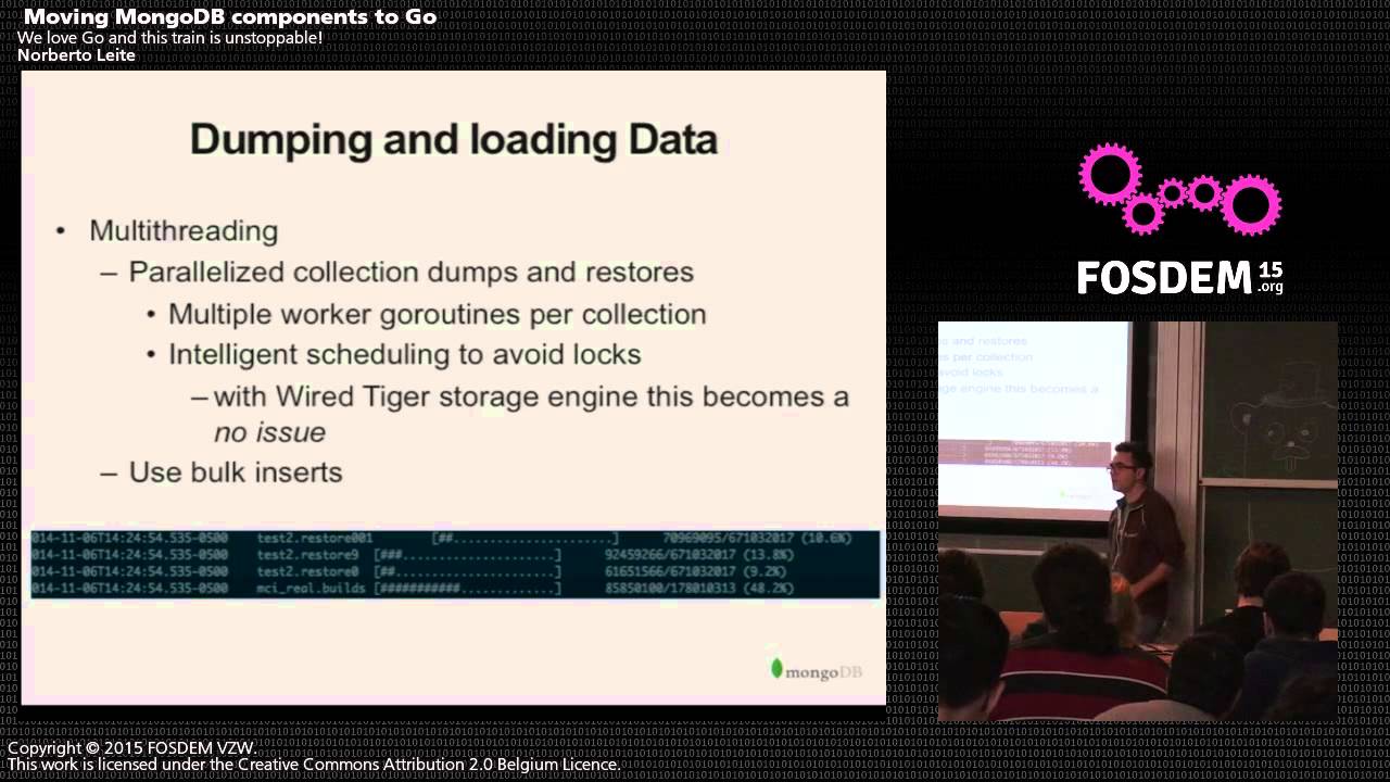 FOSDEM 2015 | Moving MongoDB components to Go with Norberto Leite