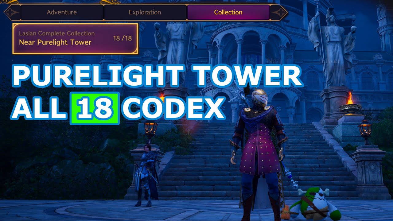 Throne and liberty Near Purelight Tower All 18 Codex