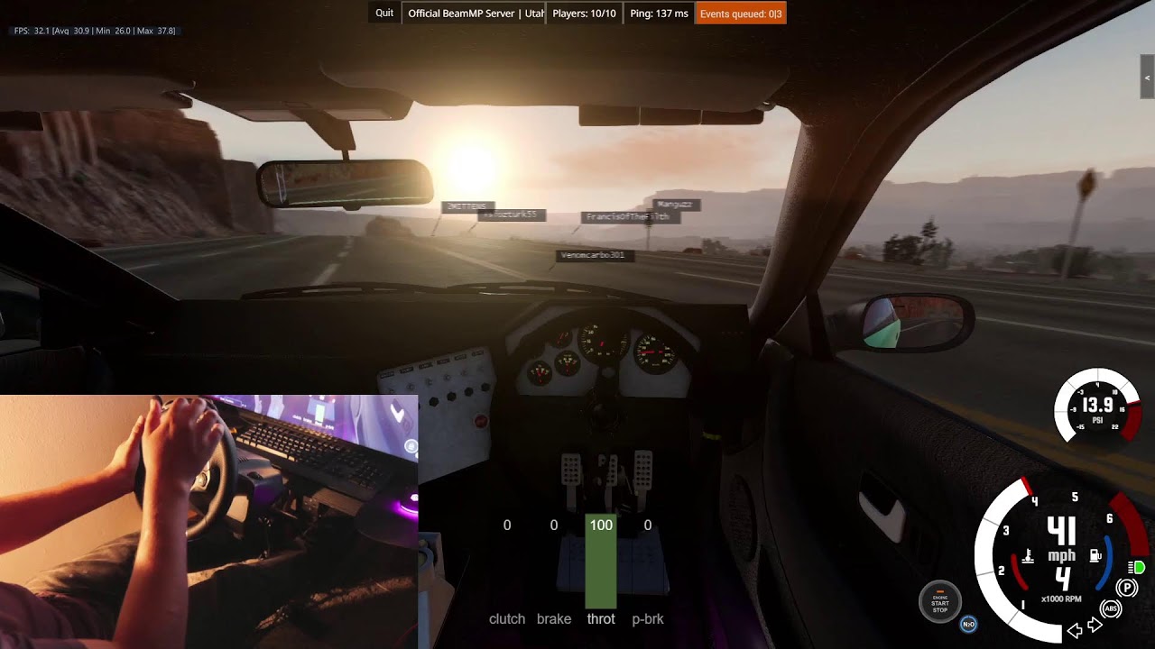 BeamNG Multiplayer LIVE stream | Sim Wheel Drifting on BeamMP