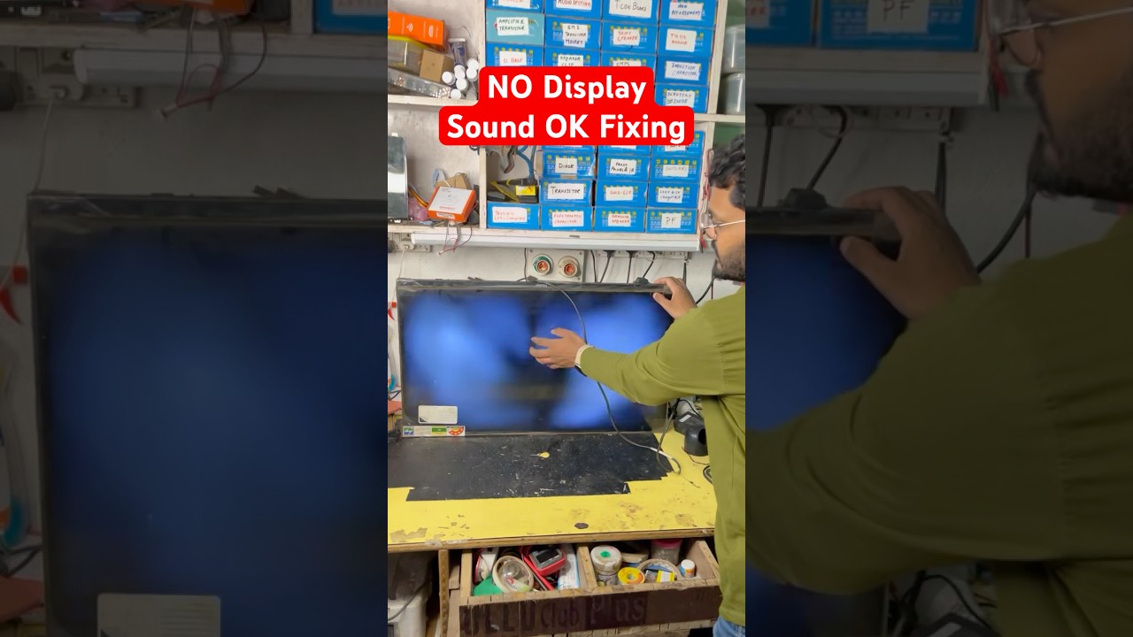 Haier LED TV No Display Sound OK Problem Fixing #shorts