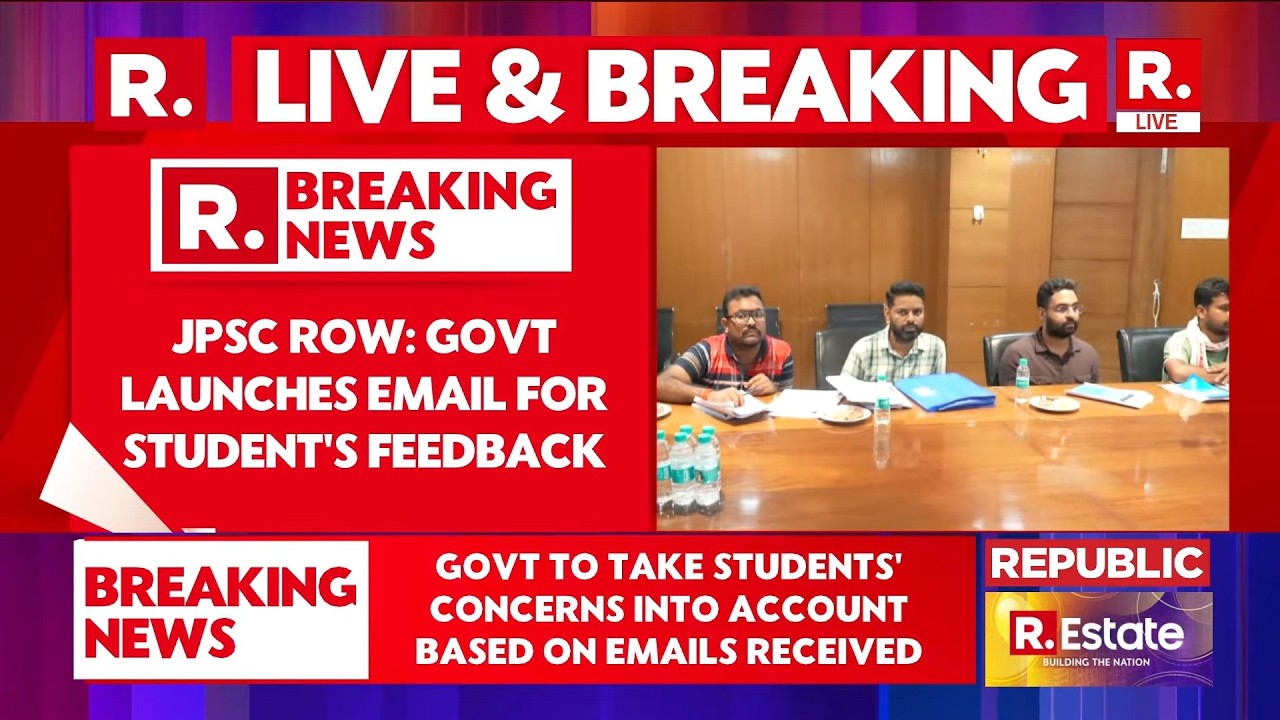 BREAKING LIVE: Govt Launches E-Mail For Student's Feedback, Jharkhand Student Protest |JPSC-JSSC Row
