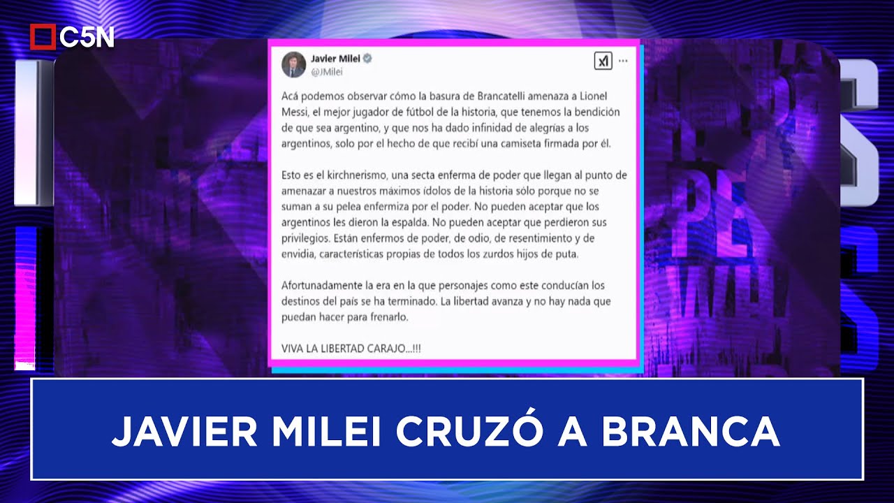 INDOMABLES | JAVIER MILEI cruzó a BRANCA: "Sos una BASURA"