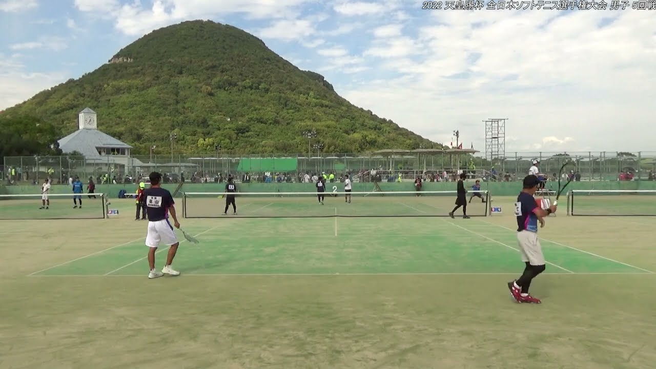 2022年 全日本ソフトテニス選手権大会 男子 5回戦 米川結翔・池口季将(日本連盟 明治大学)　対　野口 快・菊山太陽(高体連 高田商業)