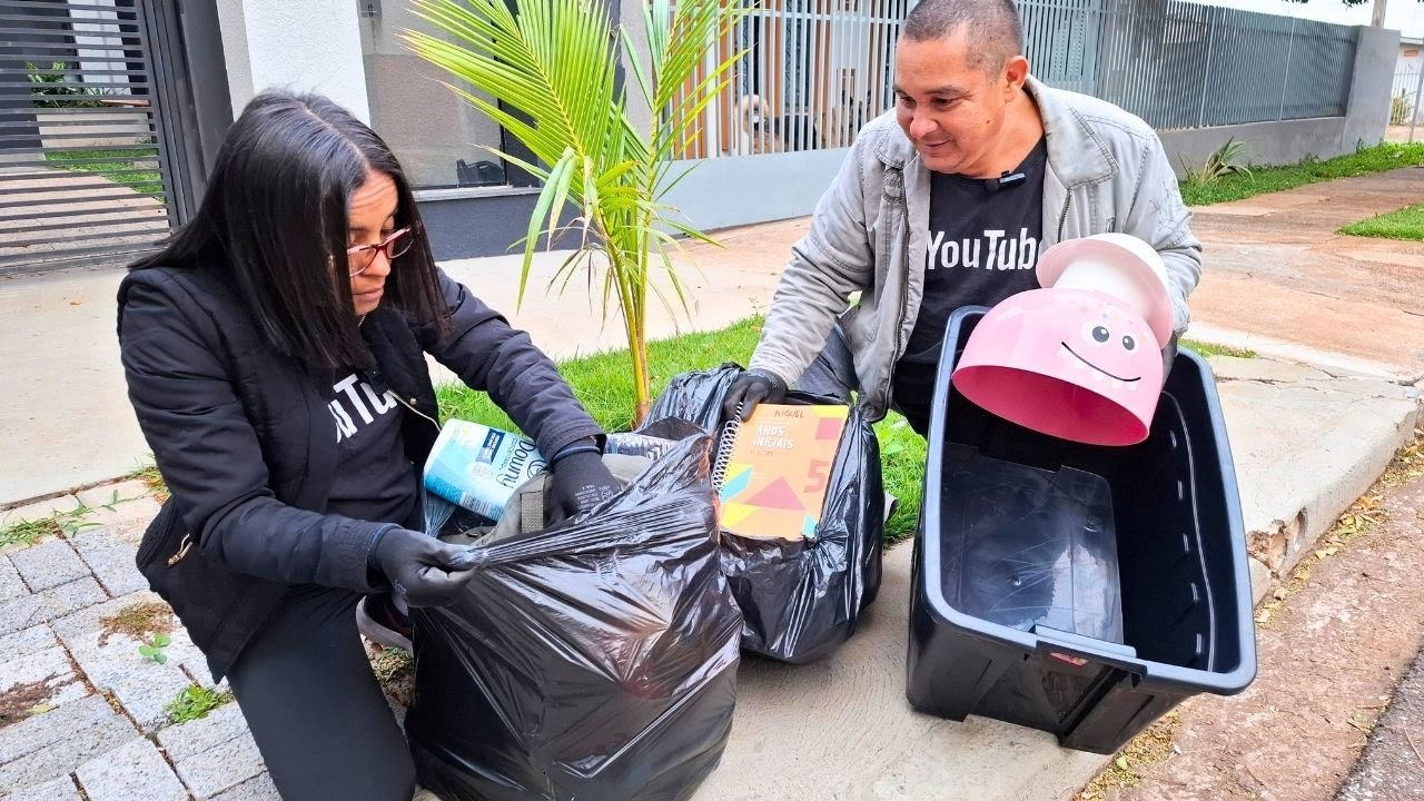 Reciclagem ♻ sacola preta esconde muita surpresa✔