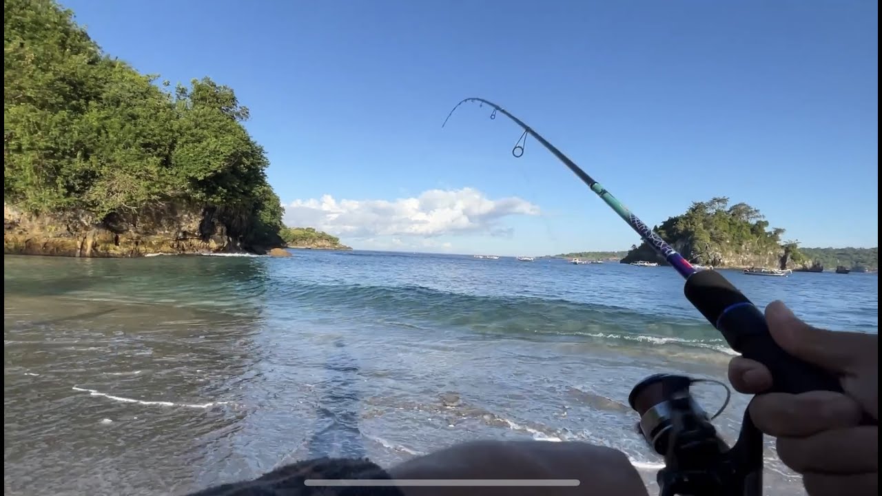 BEST ULTRALIGHT FISHING // MANCING UL DI NUSA PENIDA GAK NYANGKA STRIKE KERAPU DI CRYSTAL BAY BEACH