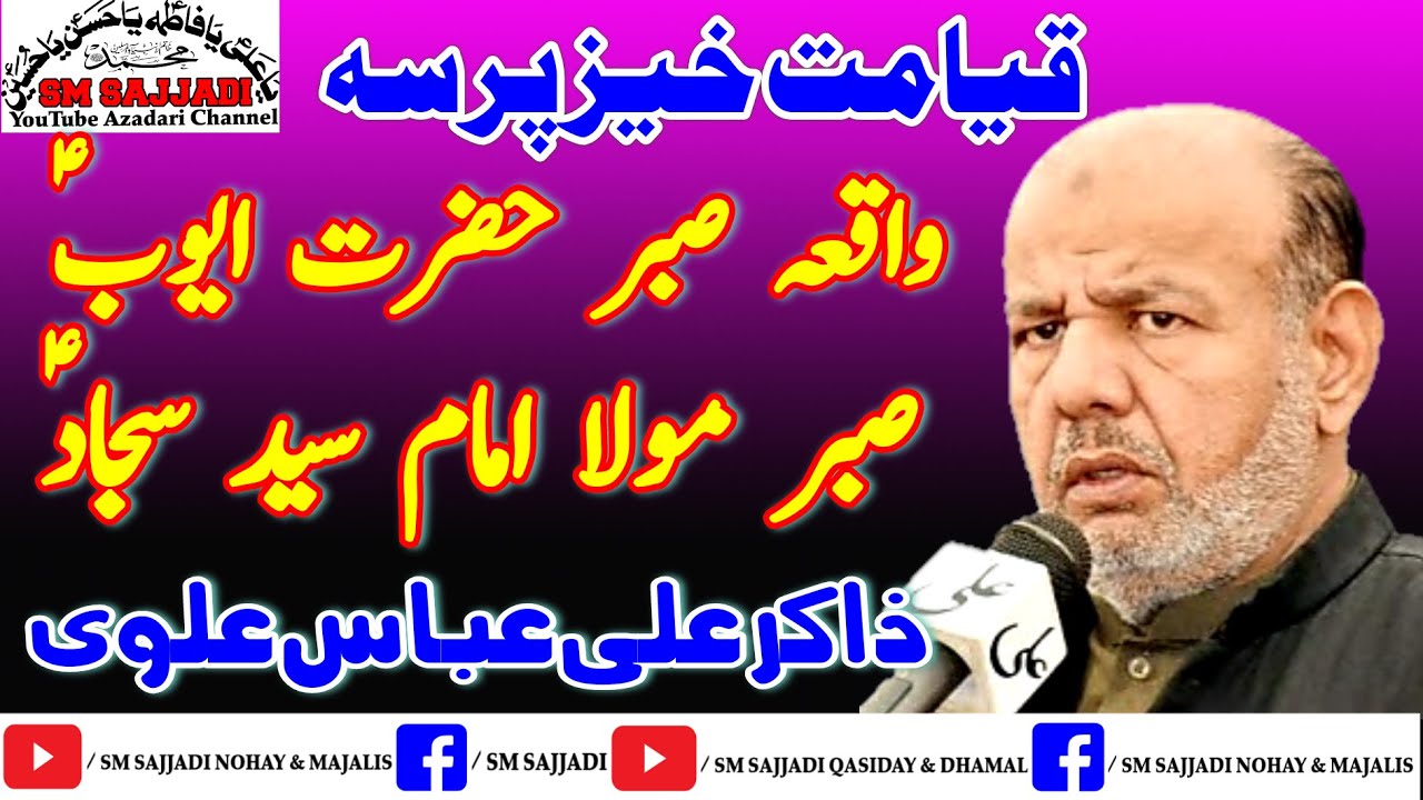 Zakir Ali Abbas Alvi | Sabar Hazrat Ayub Aur Sabar Imam Sajjad | Qayyamat Khaiz Masaib | SM Sajjadi