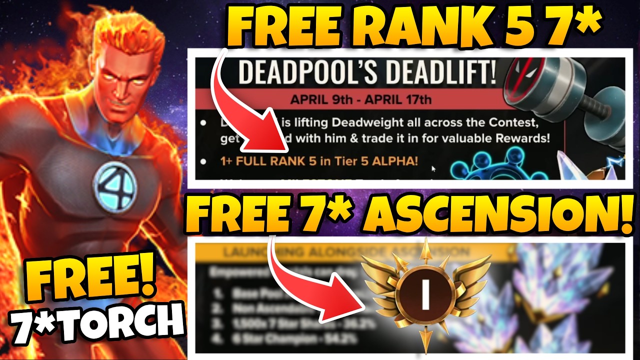 2X FREE 7⭐ + 180 Empowered Crystals! 😱 3X Rank 5 7 Stars FREE | MCOC