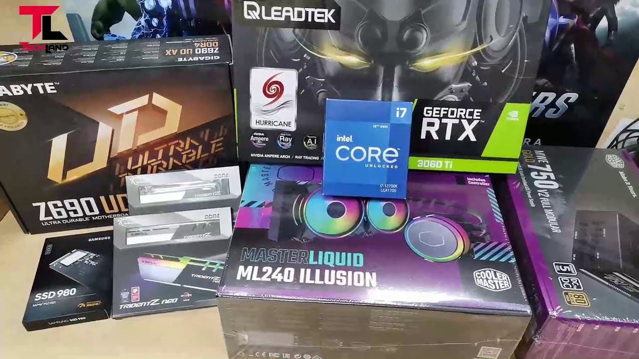 Best i7 12700k Gaming Pc Build 2022 Gigabyte Z690 UD AX DDR4 Leadtek RTX 3060ti 8GB DDR6 | Tech Land