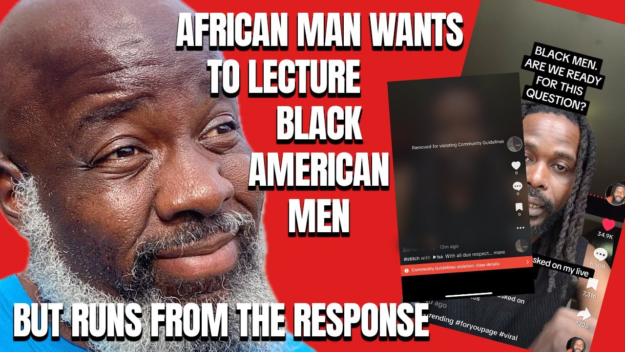 African Man Wants To Lecture Black American Man, But Runs From The Response