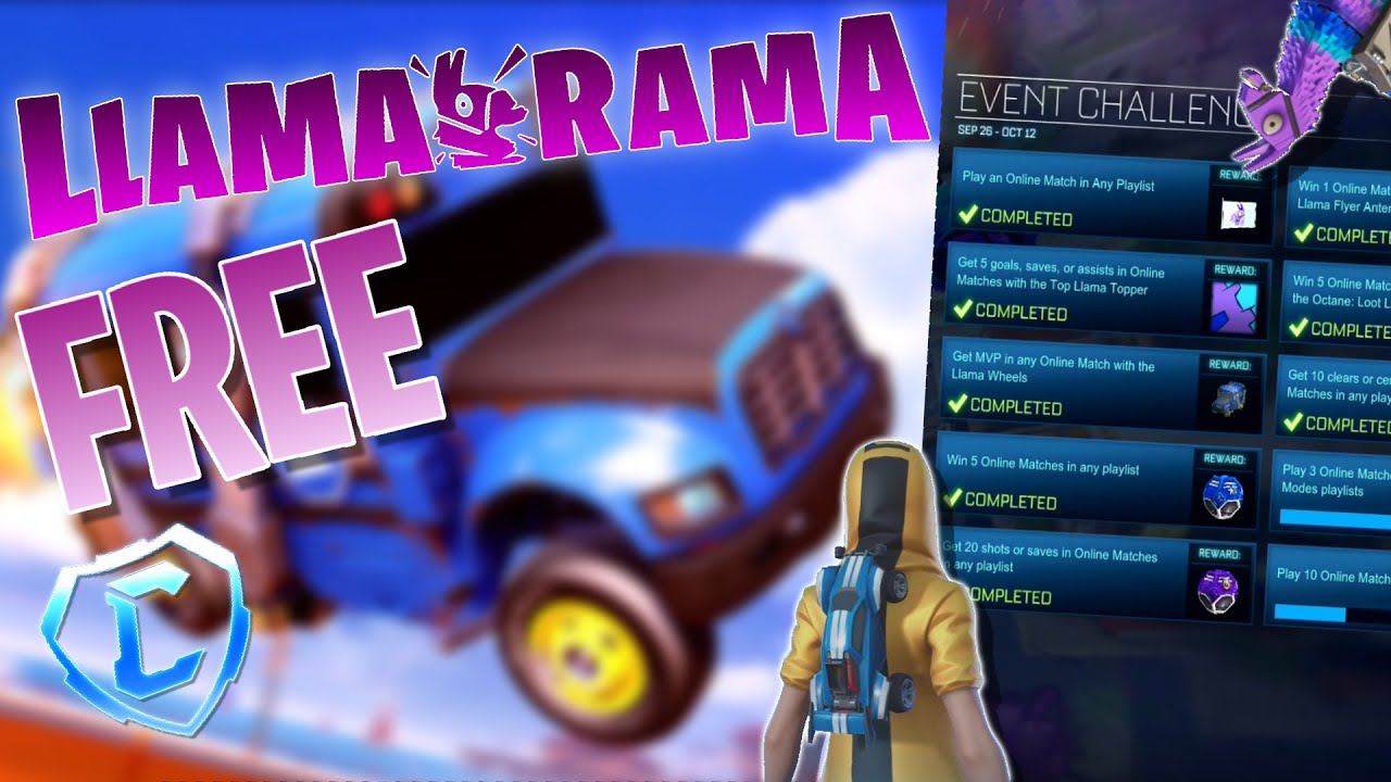 HOW TO GET ALL THE *FREE* LLAMA RAMA REWARDS! (Rocket League X Fortnite)