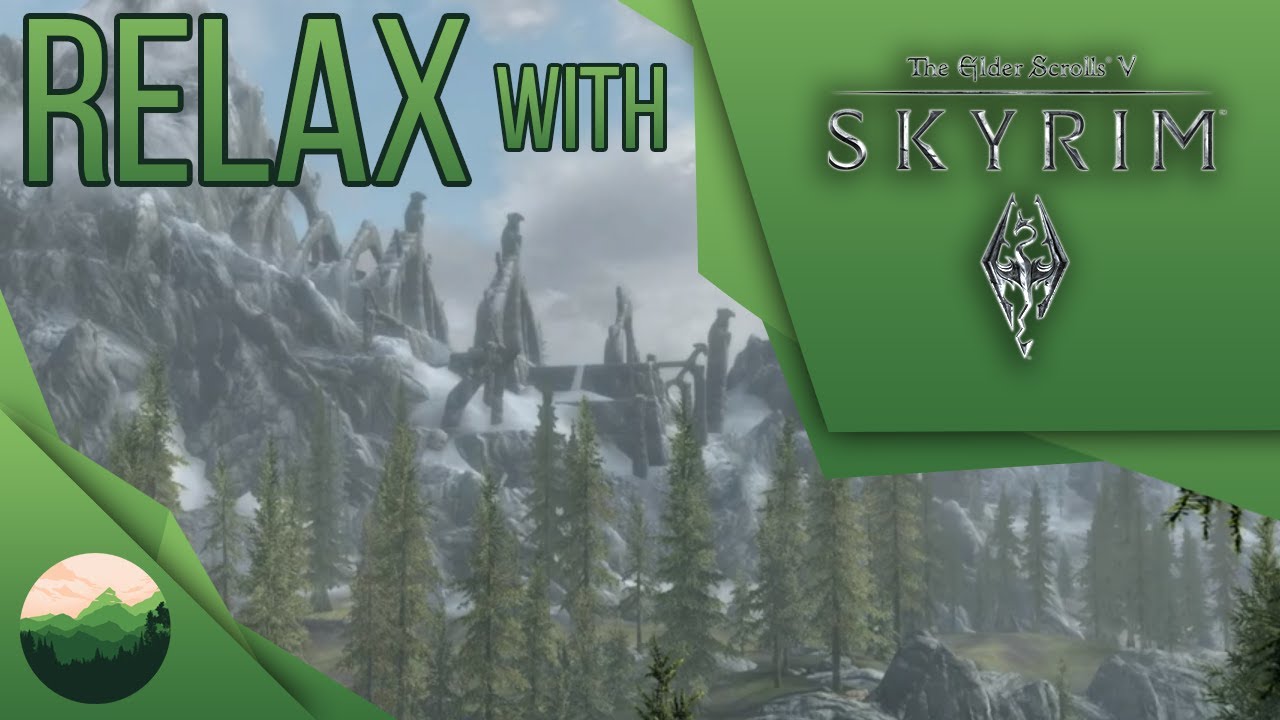 SKYRIM - Relaxing Gameplay for Sleep/Meditation/Study/Ambience (Wind/Ambient Music/Nature/Rain)