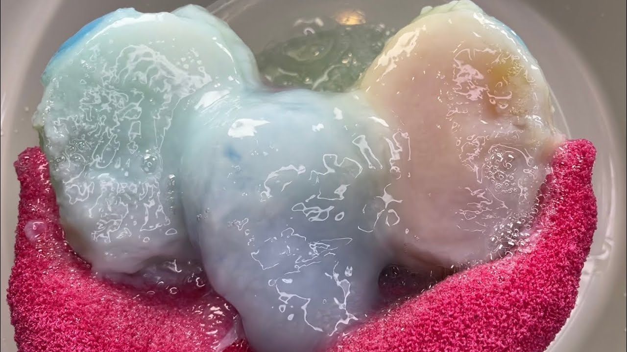 SOAKED SOAP | MUSHY SOAP | PEARS TRANSPARENT SOAP #mushysoap #soakedsoap #acmp #soap #satisfying