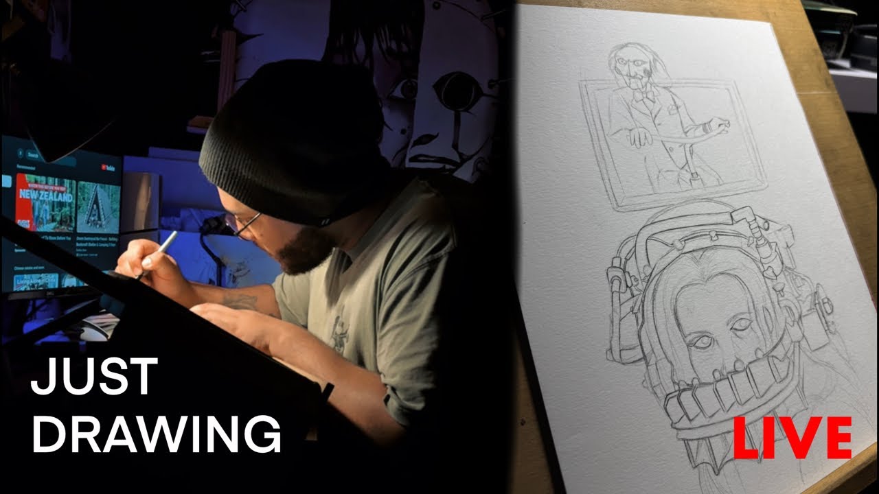 We back! Some more horror art prep