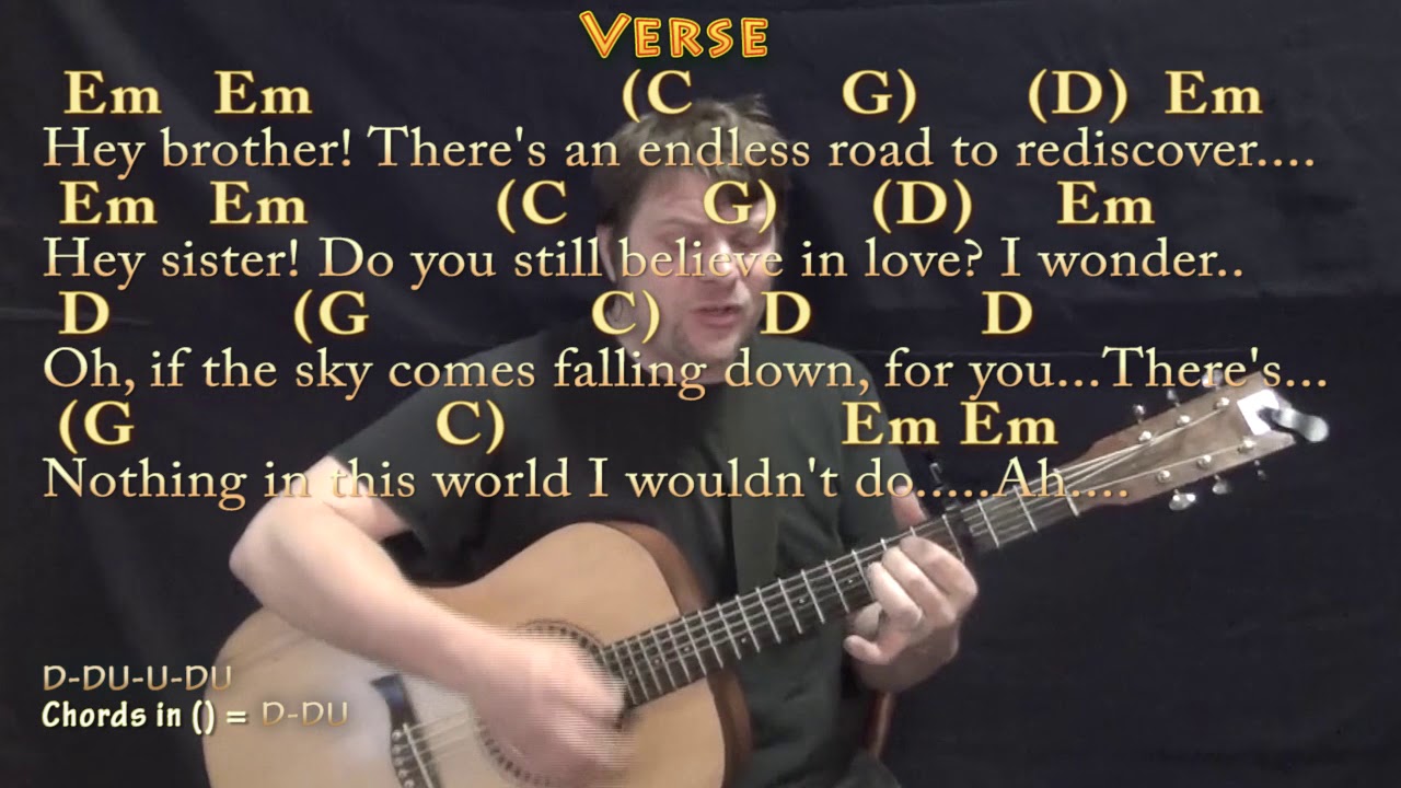 Hey Brother (Avicii) Strum Guitar Cover Lesson with Chords/Lyrics - Capo 3rd