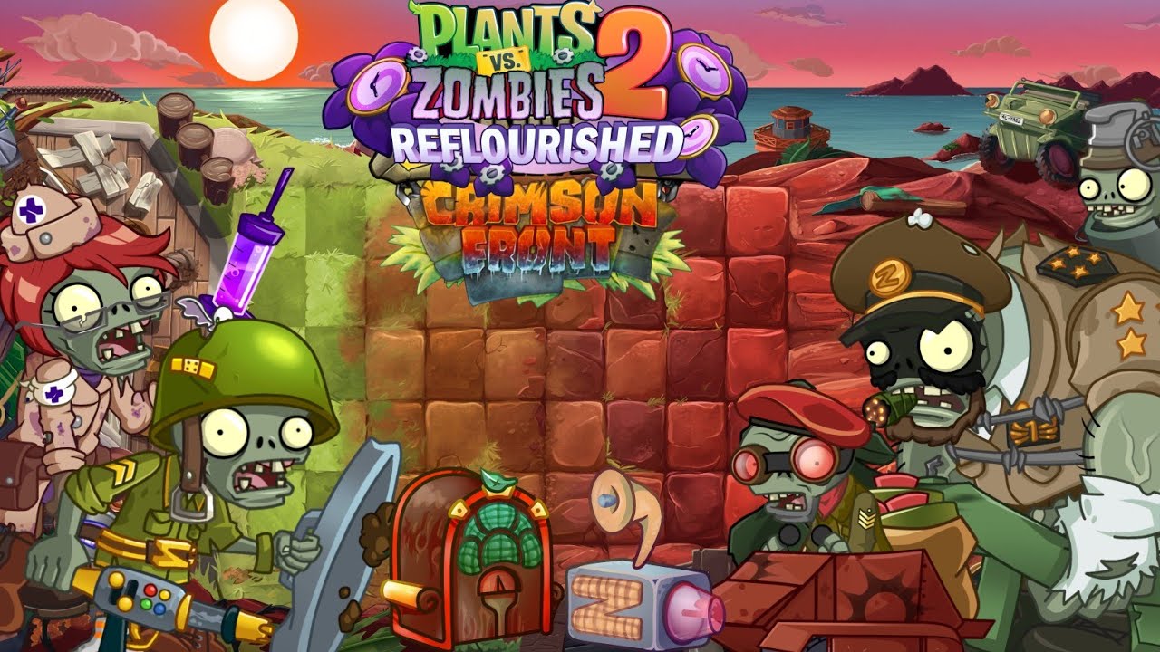 CRIMSON FRONT IN REFLOURISHED?! | Plants vs Zombies 2: Reflourished Custom Level