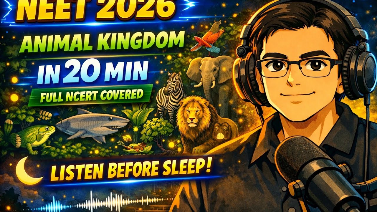 NEET 2026 BIOLOGY | ANIMAL KINGDOM IN 20 Minute Smart Revision Podcast |