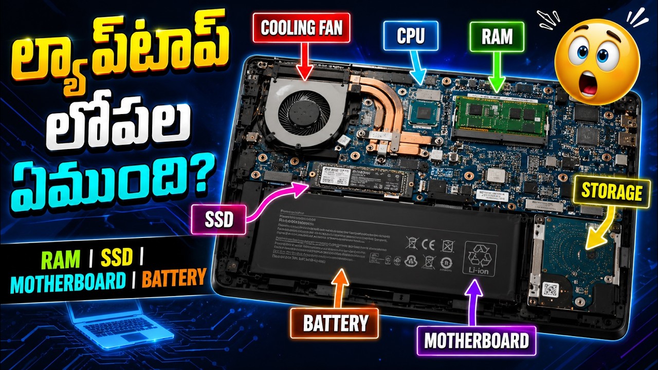 లాప్‌టాప్ లోపల ఏముంటుంది? అన్ని పార్ట్స్ వివరంగా తెలుసుకోండి!