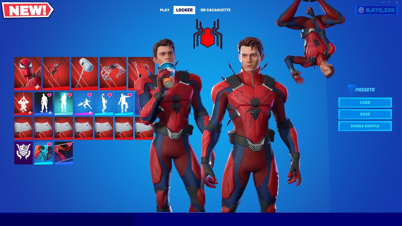 Fortnite Spider-Man ZERO UNMASKED (as Tom Holland) Skin Showcase - Spider-Man Concept