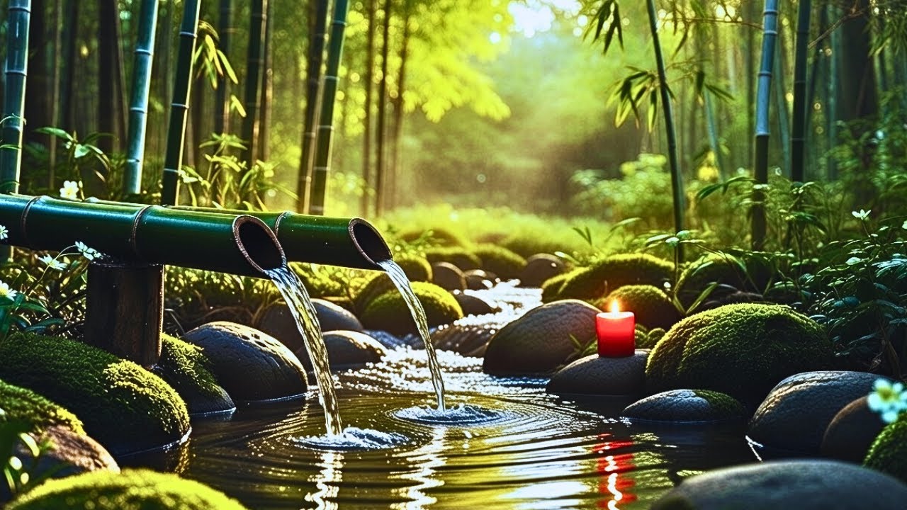 Bamboo Water Sounds 🌿💧 NO ADS | Deep Sleep • Insomnia • Stress Relief