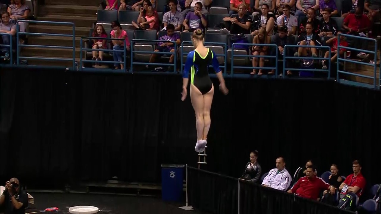 Clare Johnson - Trampoline Routine 1 - 2017 USA Gymnastics Championships