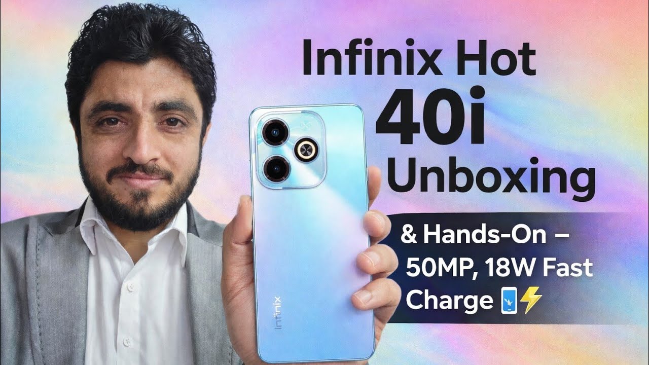 Infinix Hot 40i Unboxing & Hands-On – 50MP, 18W Fast Charge 📱⚡ 