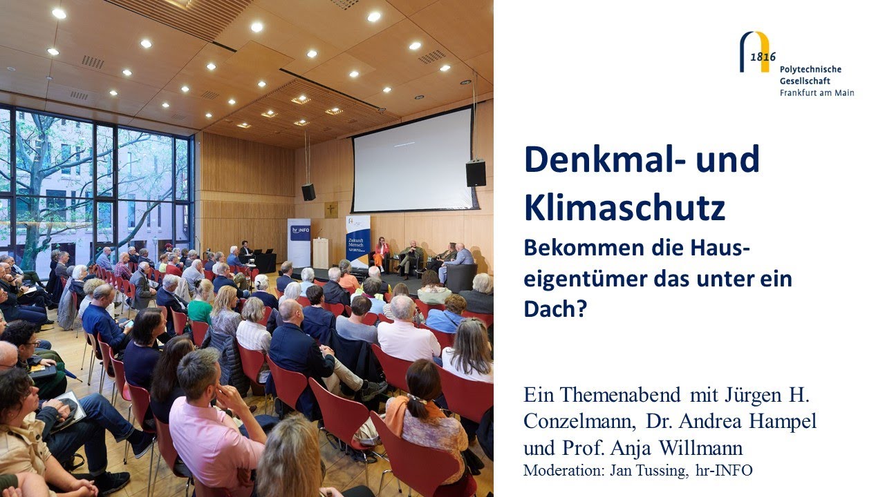 Themenabend: Denkmal- und Klimaschutz. Bekommen die Hauseigentümer das unter ein Dach?
