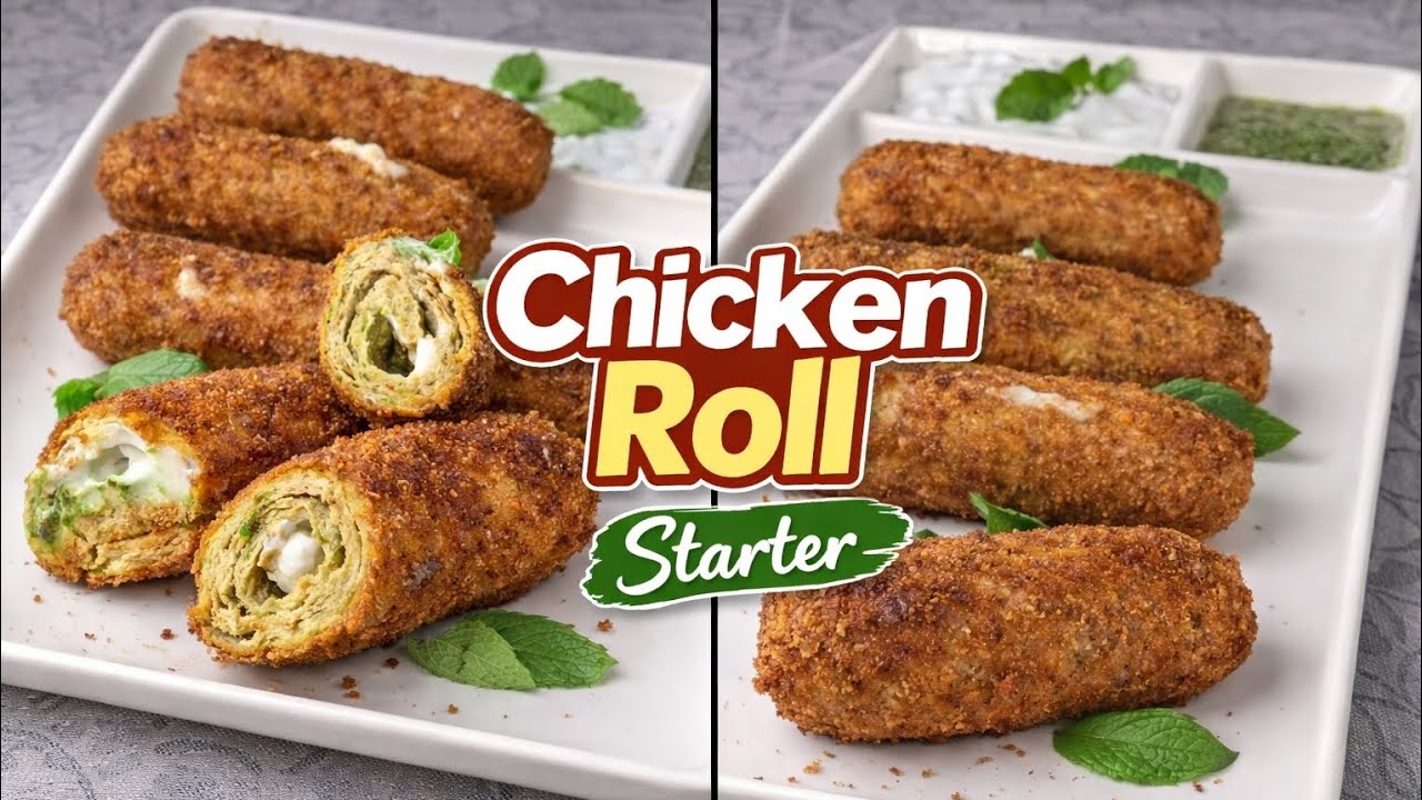 Chicken Roll Starter | Quick & Tasty Recipe Must Try #viral #recipe #trending #chicken #fyp 