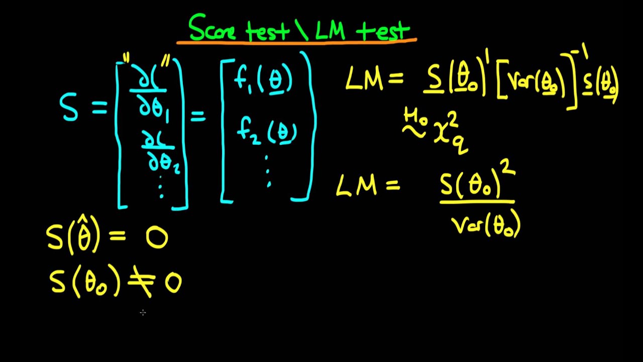 Score test (Lagrange Multiplier test) - introduction