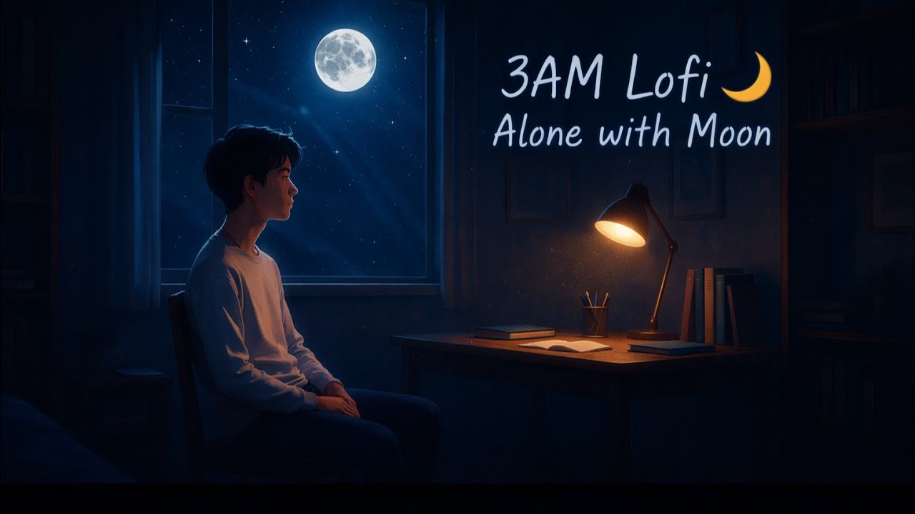 3AM Lofi 🌙 Alone with Moon | Calm Night MusicLost in the calm of 3AM 🌙