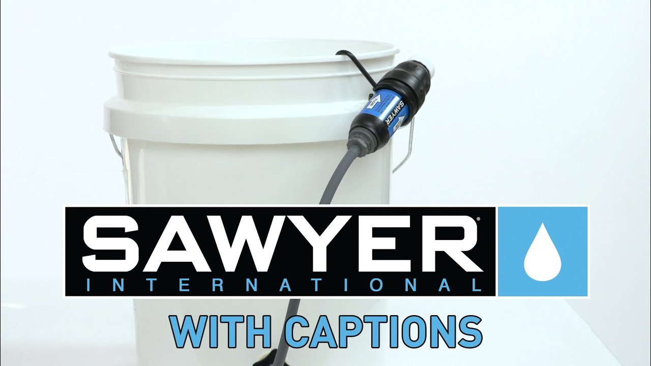 Sawyer Bucket Filter Assembly and Maintenance Instructions - SP180 - with captions
