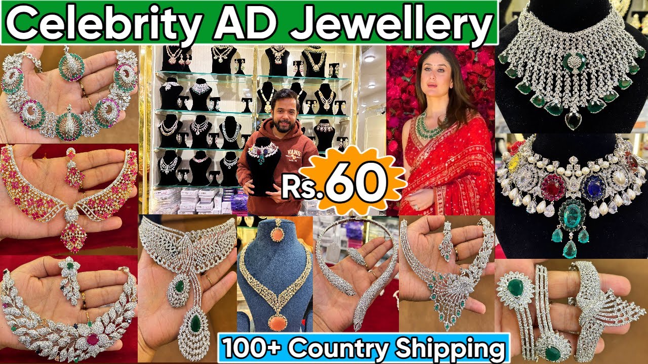 Exclusive Celebrity AD Jewellery Collection 2025 | Premium Quality Bridal American Diamond Jewellery