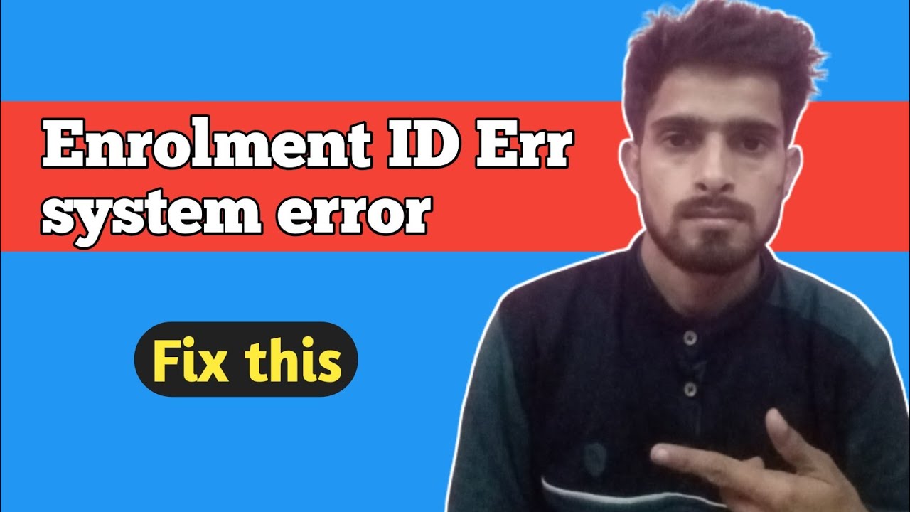How to apply Enrolment ID GST portal | Err system error