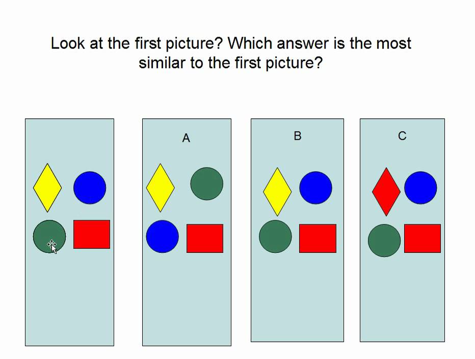 First grade gifted and talented test sample Part 4