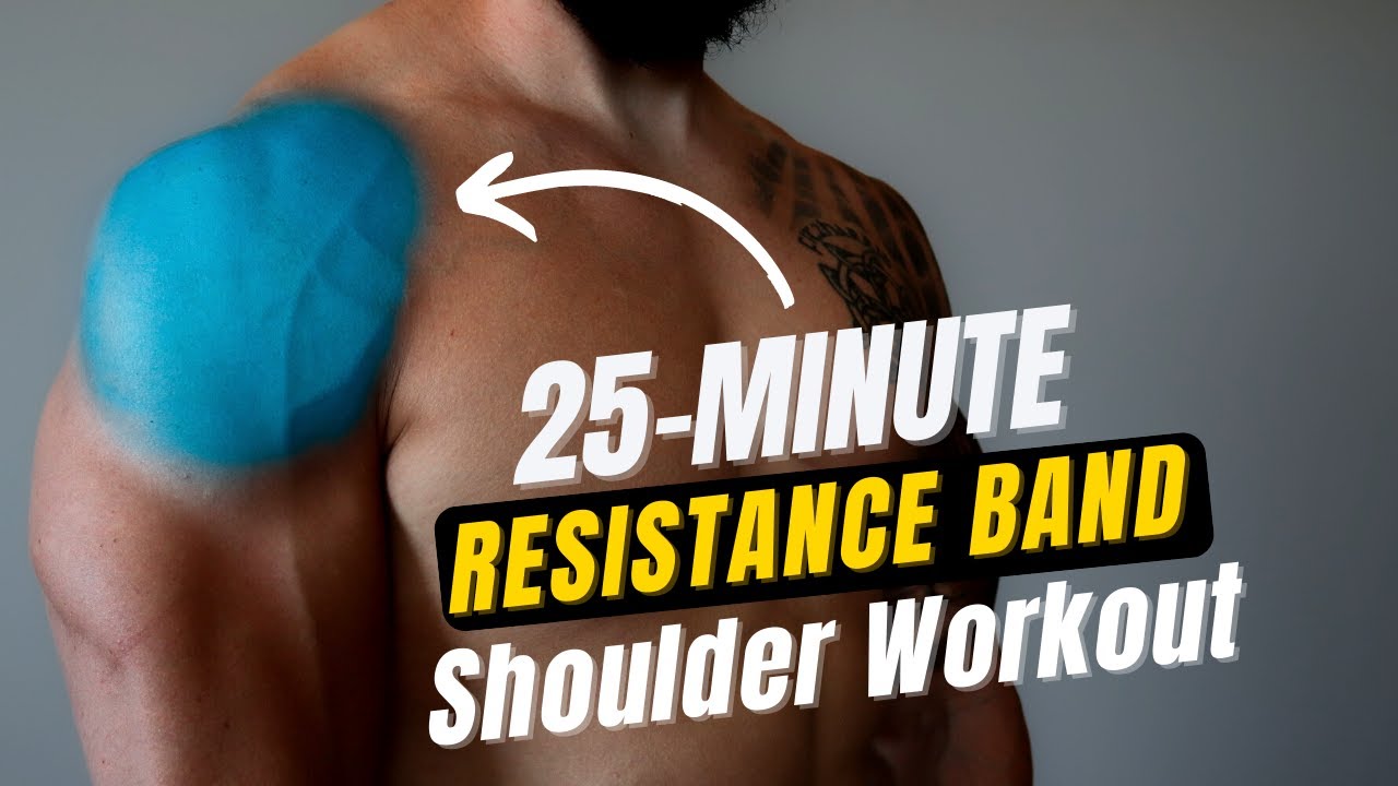 25 Minute Resistance Band Shoulder Workout  (No Weights or Anchors Needed)