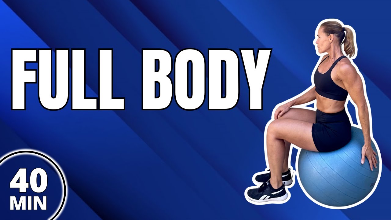 40 MIN Full Body Workout #35 | Stability Ball + Weights | At Home Low-Impact STRENGTH
