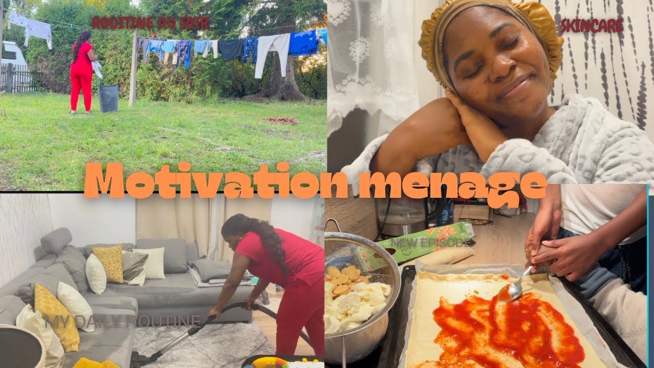 VLOG: MOTIVATION MÉNAGE , VIE DE MAMAN EN EUROPE 2 ENFANTS ,RECETTE DU KOSSAM ;PIZZA MAISON