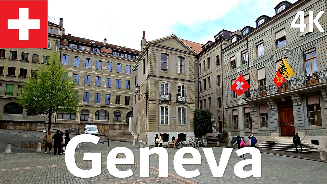 Geneva, Switzerland 4K - Walking Tour (Protests) - May 2023