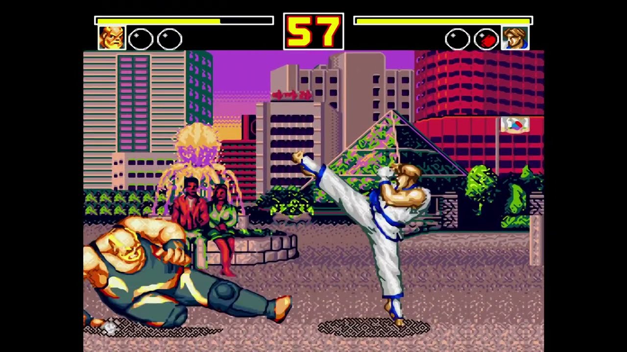 Fatal Fury 2 Enhanced Colors Romhack (Sega Genesis / Retroarch) - CPU vs CPU Matches