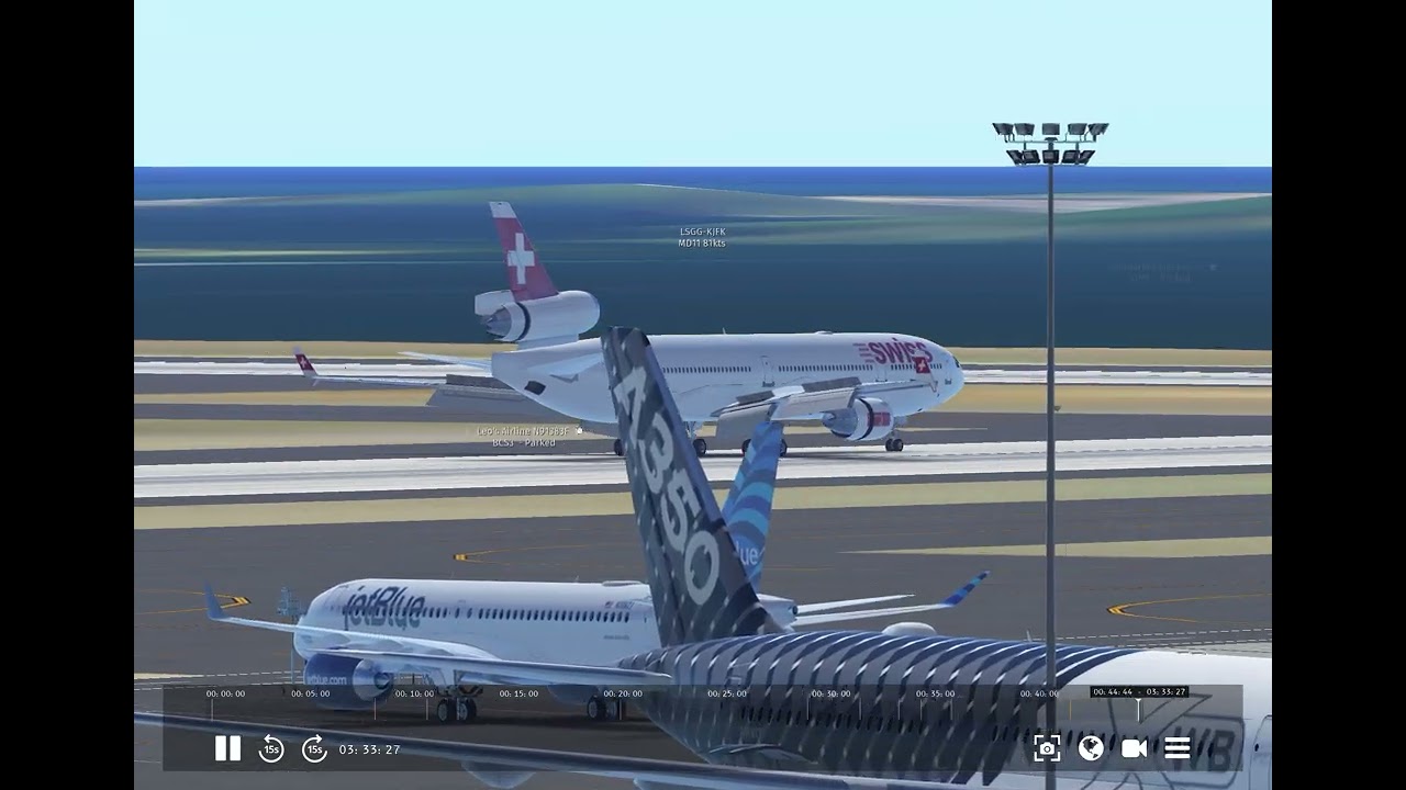Swissair MD11 landing in JFK (Swissair Flight 111)