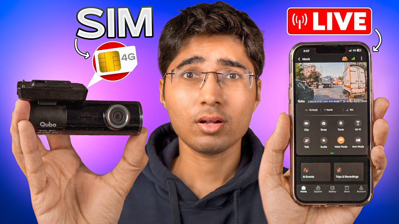 Best Dashcam under ₹8000? Qubo Dashcam 4G Live