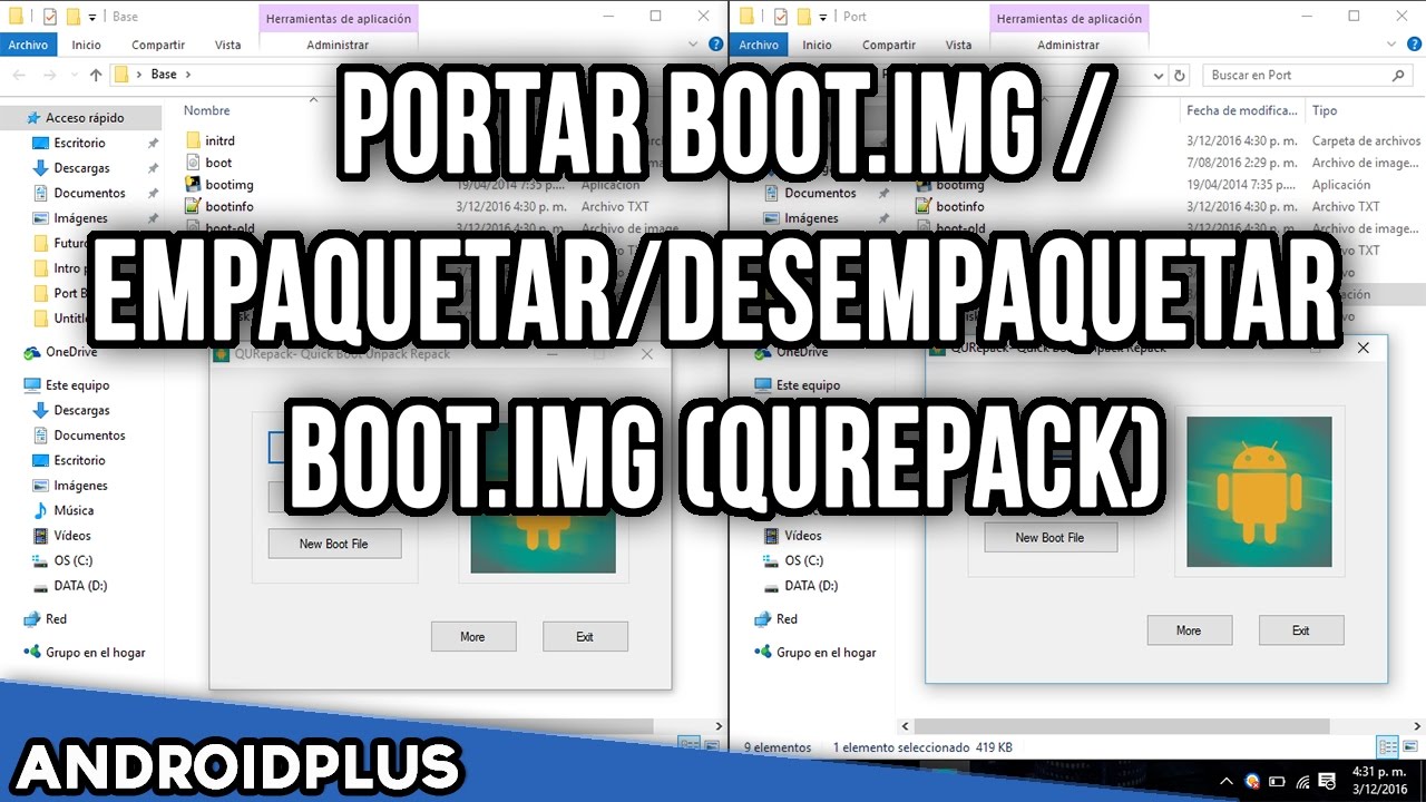 Como Portar Boot.img / Empaquetar/Desempaquetar Boot.img (QURepack)
